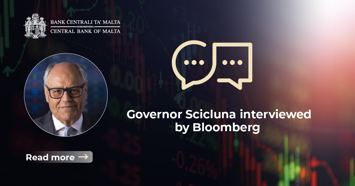 Governor Scicluna interviewed by Bloomberg