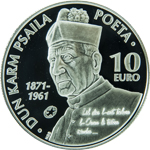 Dun Karm Psaila silver coin