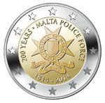 €2 Commemorative Coin - Malta Police Force Bicentenary 