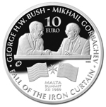 Bush-Gorbachev Malta Summit silver coin