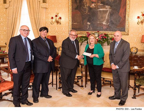 Presentation of funds to the Malta Community Chest Fund Foundation