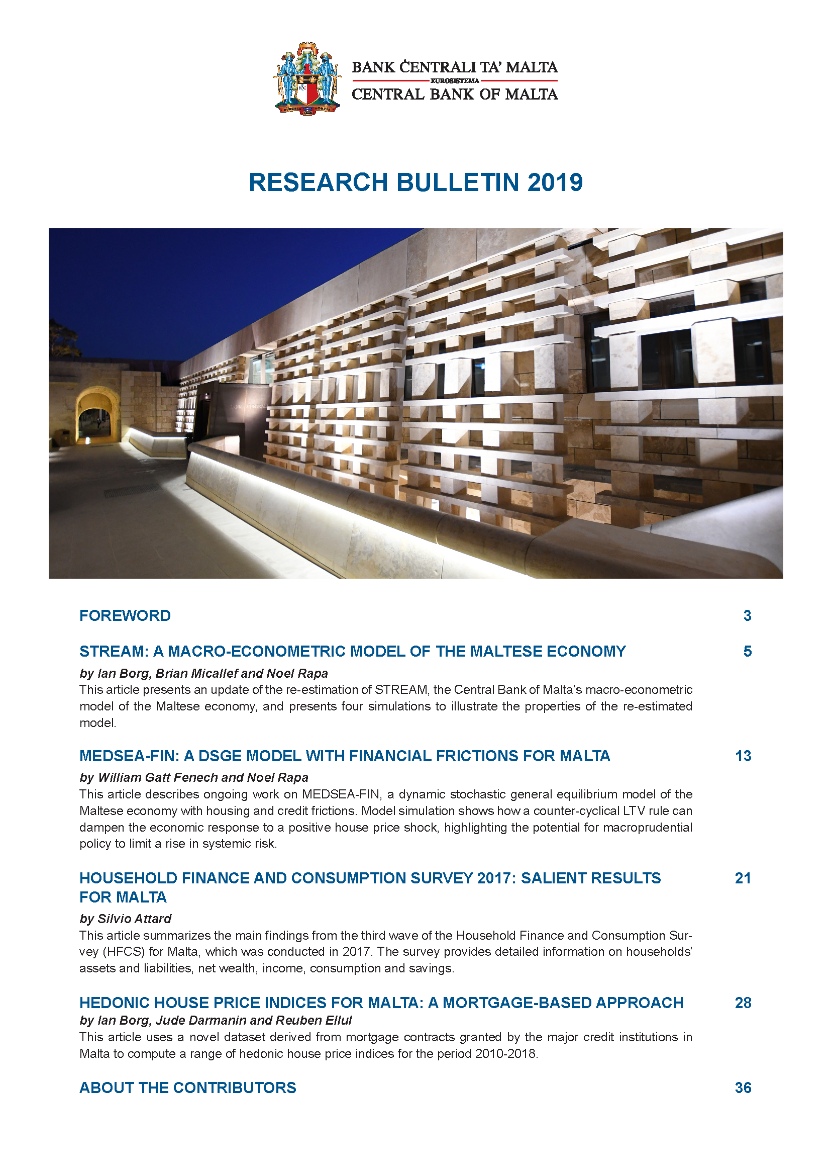 Research Bulletin 2019