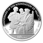 450th anniversary of the foundation of Valletta silver coin