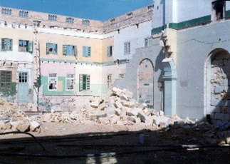 The inside of the Vernon Club was demolished leaving just the outer walls