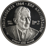 25th Anniversary of Malta's Independence silver coin